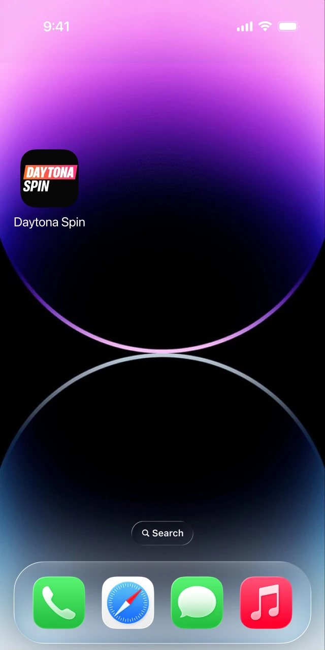 Launch the Daytona Spin App to begin playing mobile casino games.